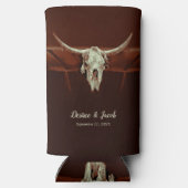 Rustieke Bruiloft Bruin Western Bull Skull Land (Achterkant)