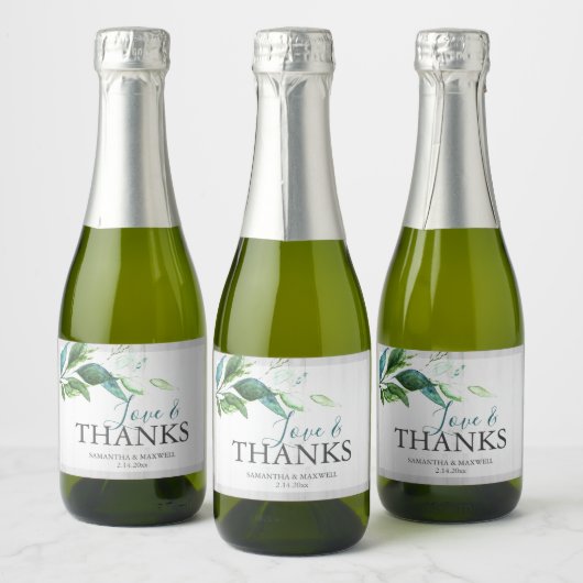 Rustieke bruiloft brunch en Bubbly mousserende wij Sparkling Wijnetiket (Flessen)