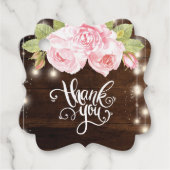 Rustieke bruiloft Dank u Bedankjes Labels (Voorkant)