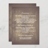 Rustieke bruiloft details informatiekaartje (Voorkant / Achterkant)