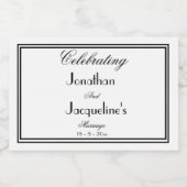 Rustieke bruiloft geeft de voorkeur aan scriptname sparkling wijnetiket (Enkel label)