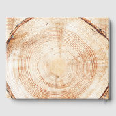 Rustieke Bruiloft Hout Graan boom schors Custom Gastenboek (Achterkant)