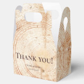 Rustieke Bruiloft Houten boomschors ringen Textuur Bedankdoosjes (Geopend)