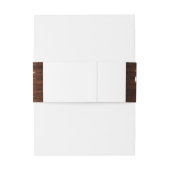 Rustieke Bruiloft Houten String Lights Uitnodigingen Wikkel (Achterkant Voorbeeld)