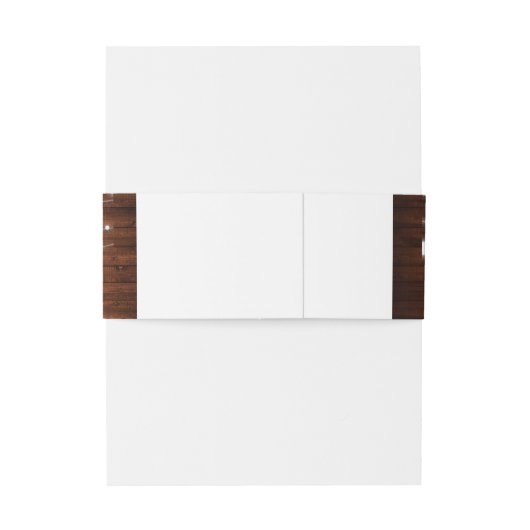 Rustieke Bruiloft Houten String Lights Uitnodigingen Wikkel (Achterkant Voorbeeld)