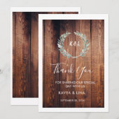 Rustieke bruiloft Kavya & Lina op 30 september Kaart (Voorkant / Achterkant)