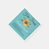 Rustieke Bruiloft Leuke Feiten Zonnebloem Licht Bl Servet (Hoek)