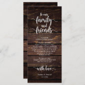 Rustieke bruiloft plaats instelling dank u kaart (Voorkant / Achterkant)