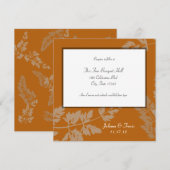 Rustieke bruiloft receptie Kaart (Voorkant / Achterkant)