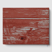 rustieke bruiloft | Red Barn Wood Gastenboek (Achterkant)