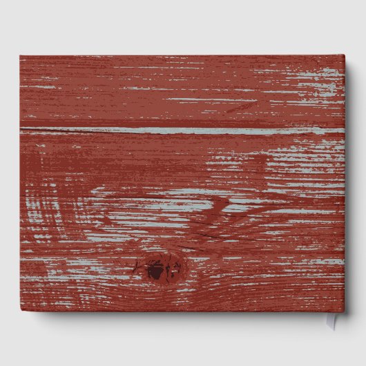 rustieke bruiloft | Red Barn Wood Gastenboek (Achterkant)