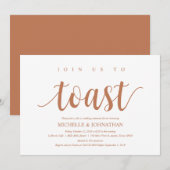 Rustieke bruiloft repetitie diner, koper kleur kaart (Voorkant / Achterkant)