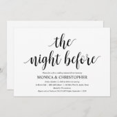 Rustieke bruiloft repetitie Dinner Invitation Kaar Kaart (Voorkant / Achterkant)