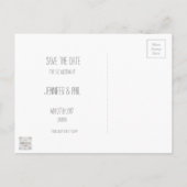  rustieke bruiloft Save the Date Aankondigingskaart (Achterkant)