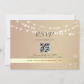 Rustieke bruiloft uitnodiging met foto en QR-code (Achterkant)