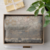  rustieke bruine bloemengestoorde textuur tissuepapier (Geschenk)