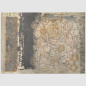  rustieke bruine bloemengestoorde textuur tissuepapier (Voorkant)