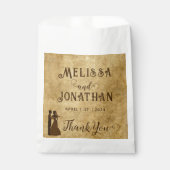  rustieke bruine bruiloft Dank u Bedankzakje (Voorkant)