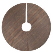 Rustieke bruine eikenhout kerstboom rok (Voorkant)