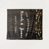 Rustieke bruine grillige houten slingerlichtjes br wandkleed (Voorkant (horizontaal))