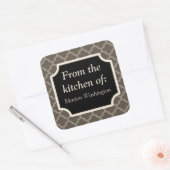 Rustieke bruine keuken cadeau Labels Stickers (Envelop)