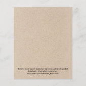 Rustieke Bruine Kraft Bake Sale Flyer (Achterkant)