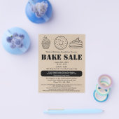 Rustieke Bruine Kraft Bake Sale Flyer (Enkel)