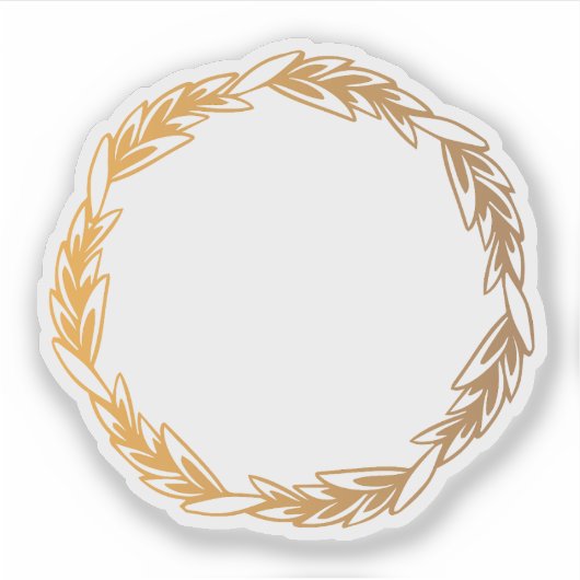 Rustieke bruine krans sticker (Voorkant)