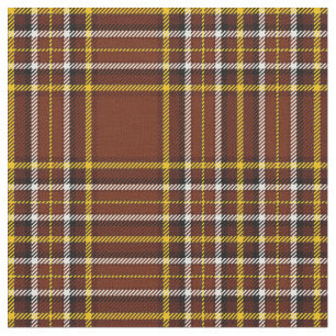 Rustieke bruine plaid, met goud/wit/zwarte streep stof