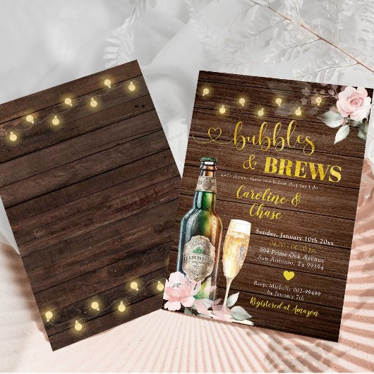 Rustieke bubbels en brouwsels Koppels Douche Kaart