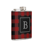 Rustieke Buffalo Plaid Lumberjack Monogram Initiaa Heupfles (Rechts)