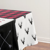 Rustieke Buffalo Plaid Patchwork Rood Wit Kerstmis Tafelkleed (Voorbeeld)