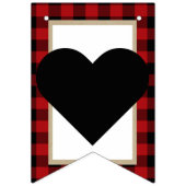 Rustieke Buffel Plaid Country Barn Mr Mrs Wedding Vlaggetjes (Derde vlag)
