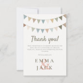 Rustieke bunting met ampersand bruiloft bedankt (Voorkant)