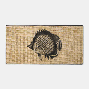 Rustieke Burlap Afbeelding Foto Tropical Fish Desi Bureaumat