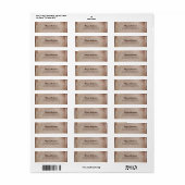 Rustieke Burlap Barn Bruiloft Etiket (Full Sheet)