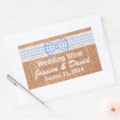 Rustieke Burlap Country Wedding Mini Wijn Label (Envelop)