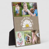 Rustieke Burlap Daisy Fotocollage Oma Gift Fotoplaat (Zijkant)