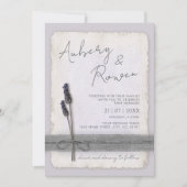 Rustieke Burlap Eco Boho Lavender Fotobruiloft Kaart (Voorkant)