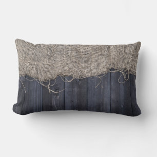 Rustieke Burlap en Barn Wood Farmhouse Style Kussen