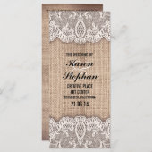 Rustieke burlap en kant trouwprogramma's programma (Voorkant / Achterkant)