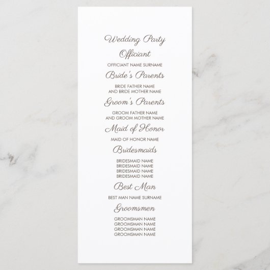 Rustieke Burlap Floral Mason Jar Trouwprogramma's Programma (Achterkant)