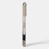 Rustieke Burlap Kant Schuur Hout Elegantie Monogra Case-Mate iPhone Case (Achterkant / Rechts)