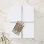 Rustieke Burlap & kanten bruiloft dank u Cadeaulabel (Met Touw)