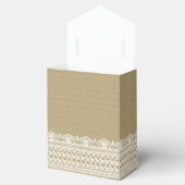 Rustieke Burlap Lace Country Bruiloft Bedankdoosjes (Geopend)