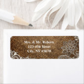 rustieke burlap lace land bruiloft etiket (Insitu)