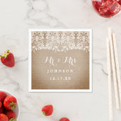 Rustieke Burlap Lace Trouwpapier Servetten (Insitu)