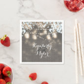 Rustieke Burlap Lights Mason Jars Bruiloft Servet (Insitu)