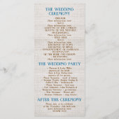 Rustieke burlap mason jar bruiloft programma's (Achterkant)