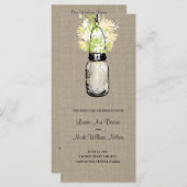 Rustieke Burlap Mason Jar en Wildflowers Programma (Voorkant / Achterkant)